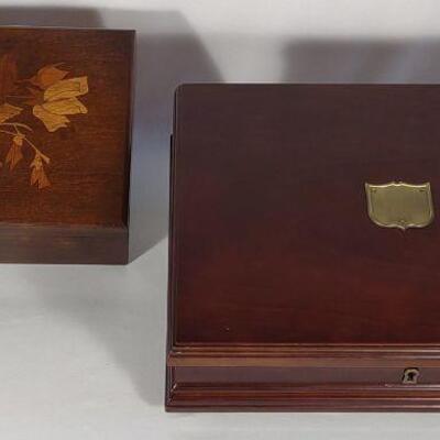 2 Vintage Wooden Storage Boxes