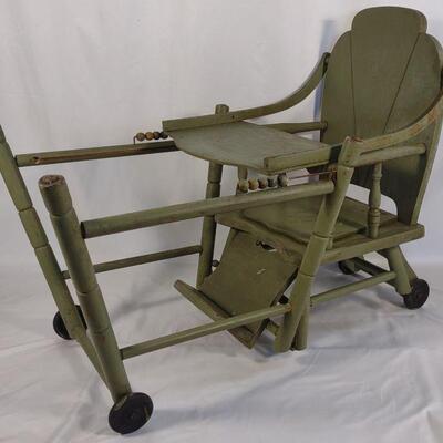Antique Converting High Chair / Stroller