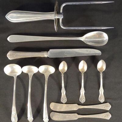 11 pc Sterling Silver Spoons & Serveware
