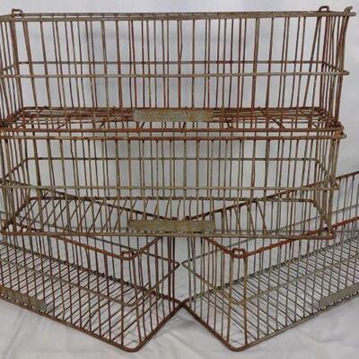 4 Delvale Dairies, Baltimore MD Wire Milk Crates
