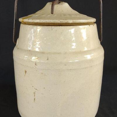Antique Western Stoneware #5 Weir Seal Crock Jar