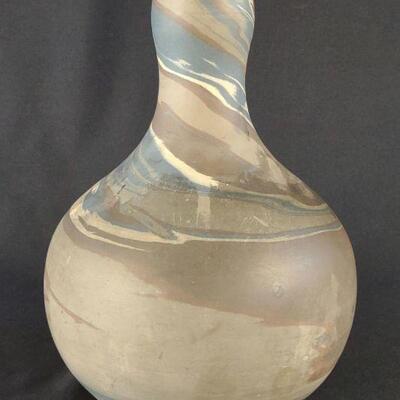 Niloak Marked Mission Swirl Pottery Bottle Vase