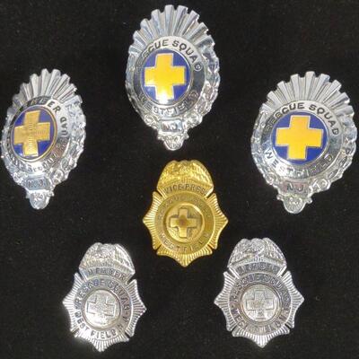 6 Westfield New Jersey Rescue Squad Badge Pins