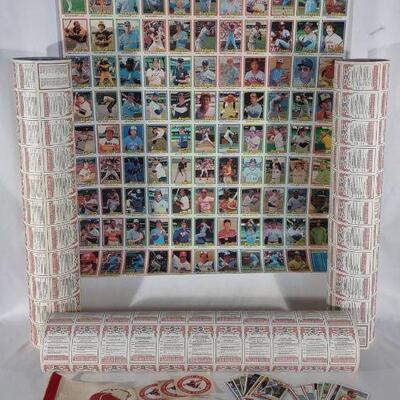 1981 Donruss Uncut Baseball Card Sheets & More