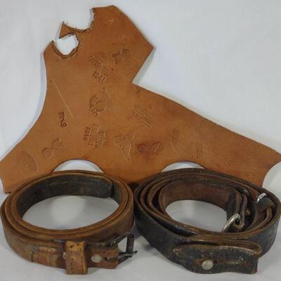 WWII German Equipment Straps & Stamped Leather