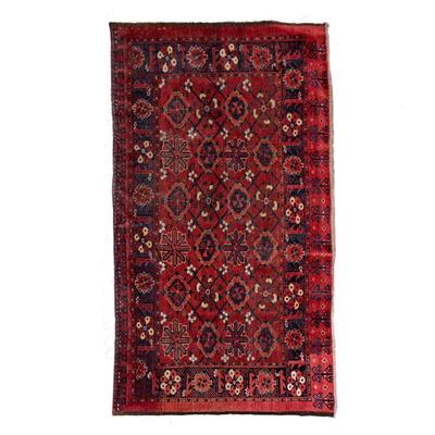 0111: Antique Afghan Turkmen Wool Oriental Rug 6' X 3'4
