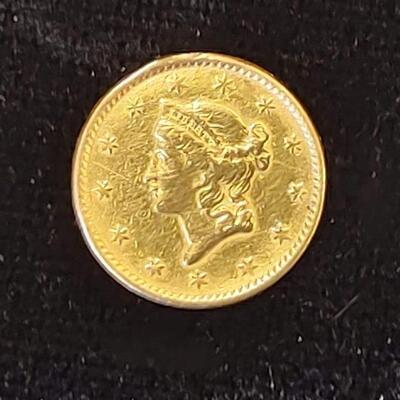 1853 GOLD $1 DOLLAR COIN