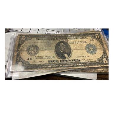 https://www.ebay.com/itm/115498367654	LRM8428 1913 Five Dollar Federal Reserve Note		Auction Starts	Aug 19th after 6 PM

