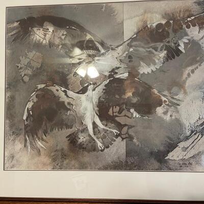 Hawk print by Sue Wise