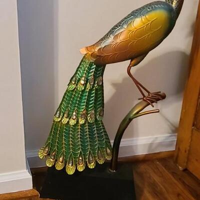 Metal art peacock