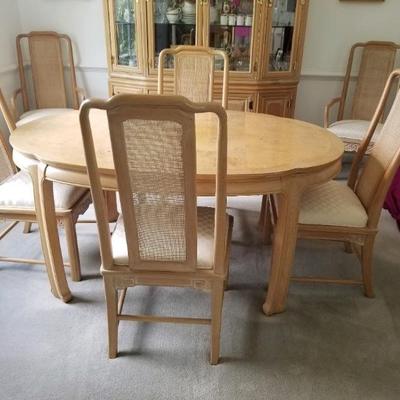 Contemporary dining table/6 chairs