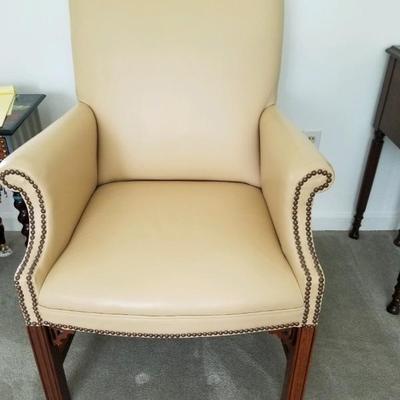 Leather chair/nailhead trim (1 of 2)