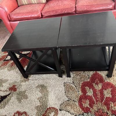 Two Dark Wood side tables (or can be put together to make a coffee table) 22'X22