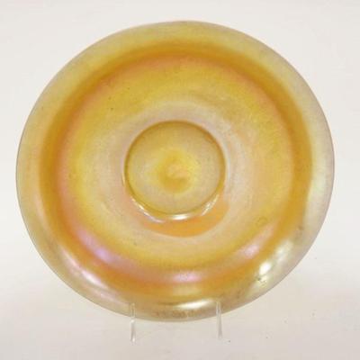 1249	GOLD LUSTER & CALCITE ART GLASS BOWL, APPROXIMATELY 10 IN X 3 IN HIGH
