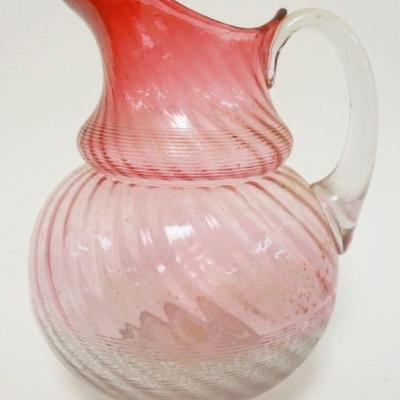 1229	NORTHWOOD #317 JEWEL RUBINA BLOWN GLASS PITCHER, APPROXIMATELY 9 1/4 IN HIGH
