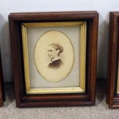 1084	LOT OF THREE VICTORIAN WALNUT DEEP FRAMES, APPROXIMATELY 12 IN X 14 IN
