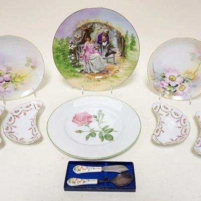 1310	LOT OF ASSORTED CHINA INCLUDING LIMOGES & AYNSLEY SPOON & KNIFE IN BOX
