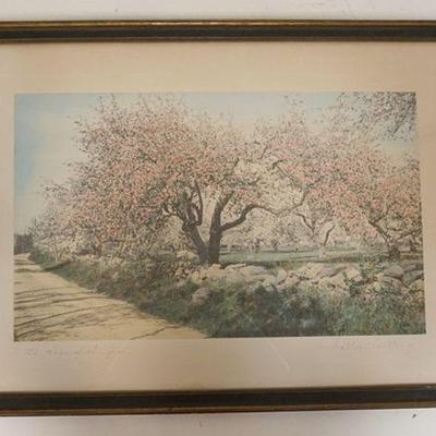 1326	SIGNED WALLACE NUTTING PRINT *THE (?) OF THE YEAR*, 26 3/4 IN X 18 1/4 IN INCLUDING FRAME

