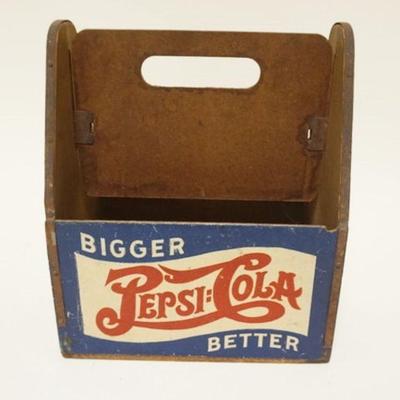 1095	WOOD PEPSI COLA BOTTLE CARRIER, APPROXIMATELY 5 1/2 IN X 8 1/2 IN X 10 IN HIGH
