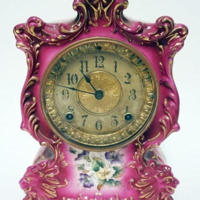 1223	ROYAL BONN ANSONIA MANTLE CLOCK, APPROXIMATELY 5 IN X 8 IN X 11 1/2 IN
