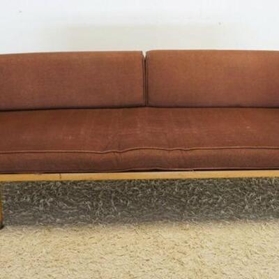 1045	MIDCENTURY MODERN SOFA, CUSHIONS WORN, APPROXIMATELY 77 IN X 32 IN X 25 IN HIGH
