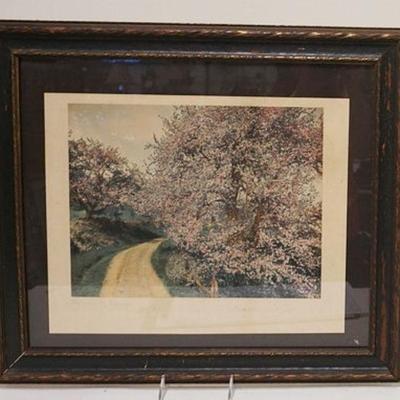 1327	SIGNED WALLACE NUTTING PRINT *BILLOWS OF BLOOM*, 22 IN X 19 1/4 INCLUDING FRAME
