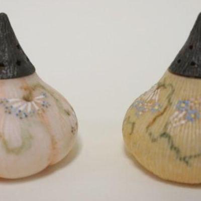 1176	PAIR OF MT WASHINGTON FIG SALT & PEPPER SHAKERS, APPROXIMATELY 3 IN HIGH
