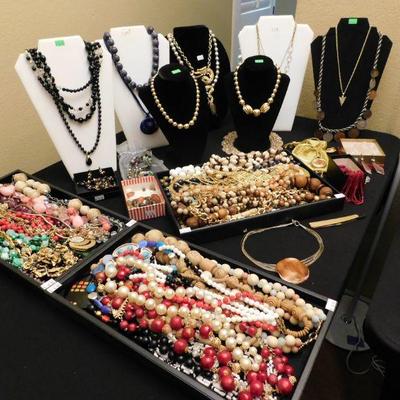 Costume jewelry, some Trifari and Monet