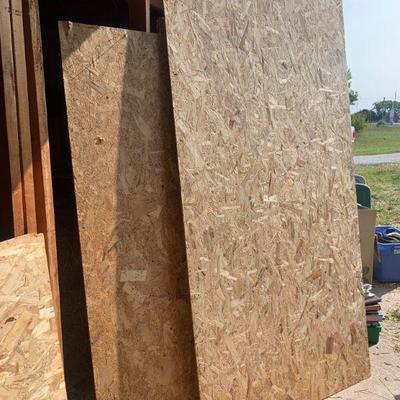 several sheets of partical board