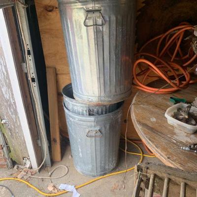 several trashcans