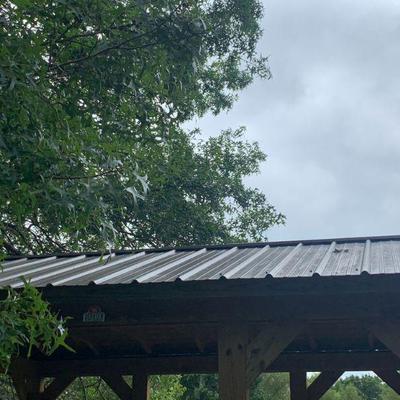 Tiny house shell metal roof