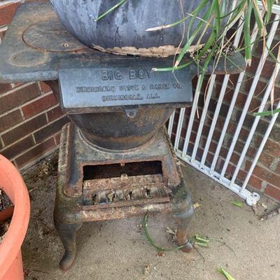 Old pot belly stove