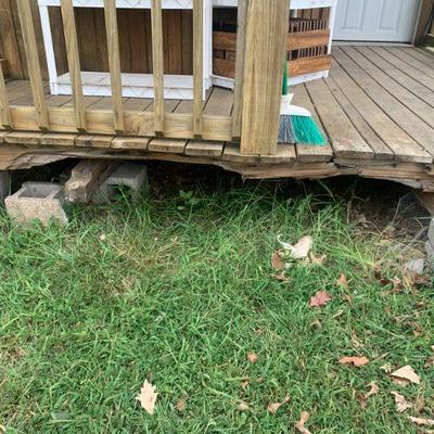 Broken board on tiny house