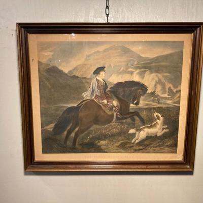 Young Moutaineer hand colored print