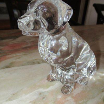THREE GLASS FIGURINES ONE IS MADE BY THE WATERFORD CRYSTAL COMPANY MUST PREVIEW