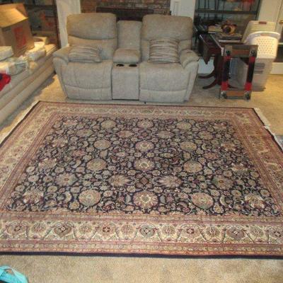 VINTAGE AREA RUG WELL-MAINTAINED SMOKE FREE ENVIRONMENT MEASURES 119â€ X 94â€