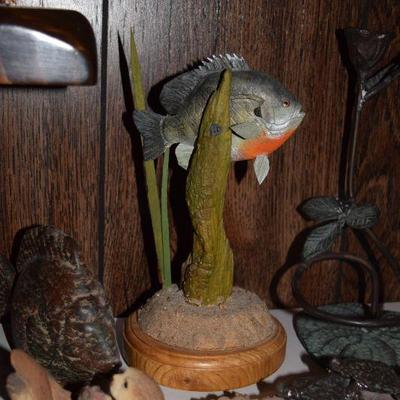 Hand carved and painted Sunfish