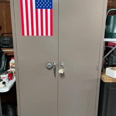 Metal storage cabinet