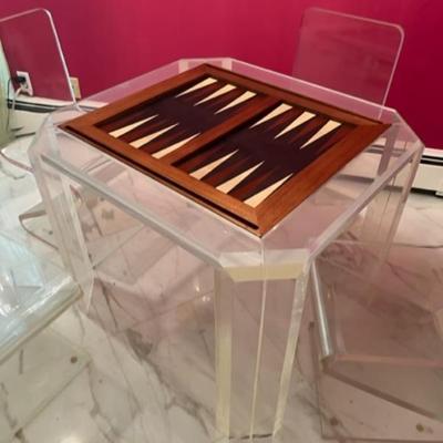 Trovare Home Glam and Playful Lucite Game Table 