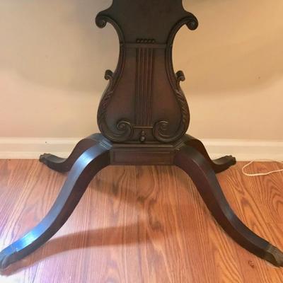 game table with violin base $180
33 X 34 X 29 1/2