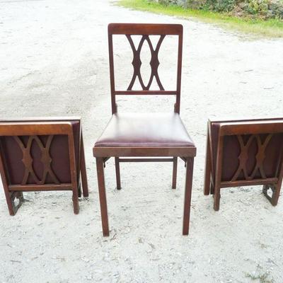 3 folding bridge chairs NICE