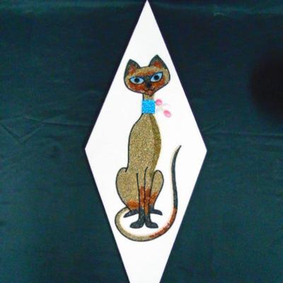 Mid Century Siamese Cat Wall Decor art 