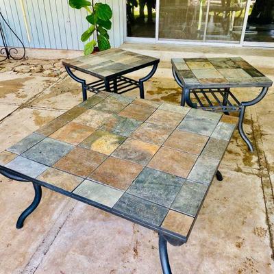 Slate & Metal Tables 
