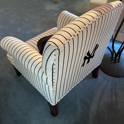 NY Yankees Autographed Pinstripe Chair Signed by Baseball Hall of Fame Legend Derek Jeter