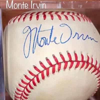 Monte Irvin autogrphed baseball