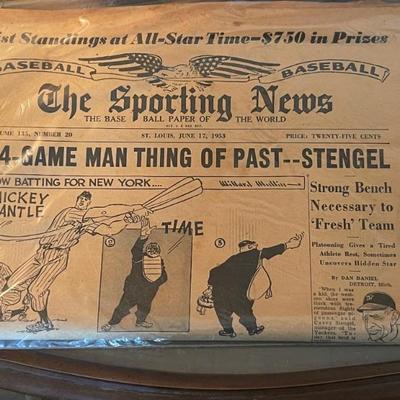 Vintage sporting newspapers