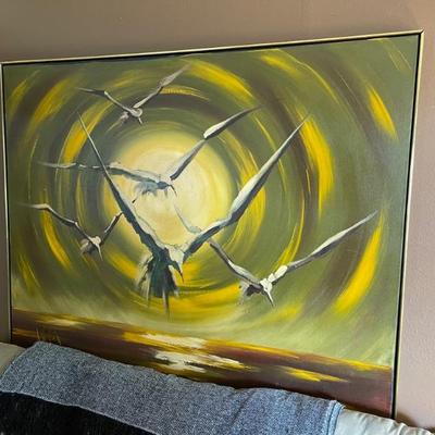 Large Oil Painting by A. Wilson