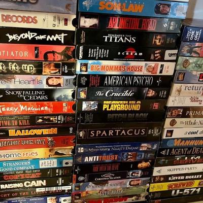 Movies on VHS tapes