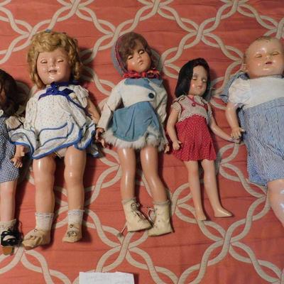Ideal Judy Garland doll on the far left