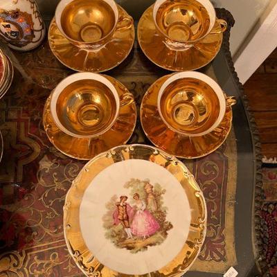 22k gold tea set